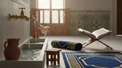 الوضوء والصلاة في القرآن: شرح مفصل للآيات والأحكام للمسلمين في الجزائر